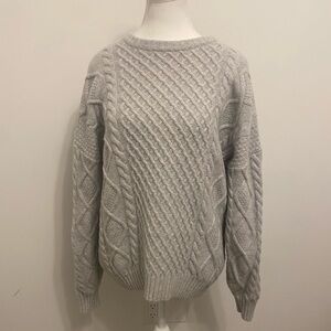 Sunday Best for Aritzia Gray Cable Knit Sweater